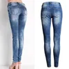 Moda Autunno Pantaloni da molla Jeans Donne Hole Hole Stretch Cotton Strappato Jeans Skinny Jeans Plus Size S-3XL