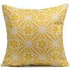 Whole1 Pcs 45x45cm Retro Yellow Flower Pillow Case Cover Four Pattern Cotton Home Linen Back Throw Supplies9263578