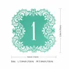 Creative Hollow Laser Cut Carding Carding Cards Numery Znak Karty Tabeli Romantyczny Wedding Event Party Supplies