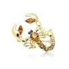 Decorative Rhinestone Garment Jewelry Brooch Pin Bridal Wedding Crystal Animal Scorpion Brooch Pin
