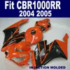 Moule d'injection personnaliser ensemble de carénages pour HONDA CBR1000RR 2004 2005 rouge noir CBR 1000 RR 04 05 kit de carénage de haute qualité KA2