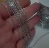 100 metre / Rulo Fabrika doğrudan satış Takı Bulma Güçlü ortak Link Zinciri Paslanmaz çelik DIY jewlery İşaretleme Ince 1.5mm / 2mm / 2.3mm / 3mm