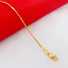 18K Real Gold Plated Bracelet Women Jewelry Gift Free Shipping New Trendy 1.8MM Chunky Snake Chain & Link Bracelet