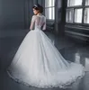 restido de noiva princess ball fall long sleeve wedding dreeses 2019 새로운 털실 빈티지 신부 가운을 통해 Robe de maria3928323