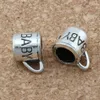 100 pcs antique prata liga de zinco 3d charme encantos pingentes para jóias fazendo bracelete colar diy acessórios 12x9mm