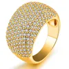 Choucong Fashion Jewelry Voller winziger weißer Saphir, 10 Karat Gelbgold gefüllt, mit Cz-Diamanten, Edelsteinen, Damen-Ehering als Geschenk für Liebhaber