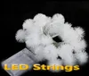40 LED 4W WHITE LED Cordes à LED BALL POMPOM LED LED CLASS DE NOËL / MARIAGE / DE DÉCOPORES DE PARTIES Lumières de la neige