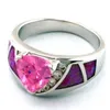 anillos de ópalo de fuego color rosa moda joyas de méxico012346891750