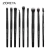 Zoreya 9pcs Brushes de maquillage professionnel Ensembles de poudre de mélange de poudre à fard à joues à fard à paupières MAQUIAGEM Kits à outils cosmétiques