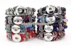 Grossistfri frakt Nyankomst 9 färger Classic Chunks Snaps Smycken Armband, Etnisk stil bomullsrep DIY Snaps smycken
