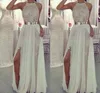 Hot Cheap Prom Dresses Women Sash Vestidos De Fiesta Chiffon Evening Dress Floor Length Sexy Special Vintage Sleeveless High Neck Gowns