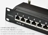 SOHO 10 "CAT.6 12PORT Patch Panel Pełna osłonięta z batonem do zarządzania kablami