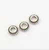 350 pièces Antique argent en alliage de Zinc pointillé jante Rondelle entretoises perles pour la fabrication de bijoux Bracelet collier bricolage accessoires 8.5x2.5mm