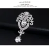 Coroa Do Vintage Pin Cristal Dangle Broche High-end Strass Broche Belas Pinos Para As Mulheres New 2016 Jóias Acessórios de Noiva Casamento Bouq