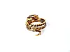 Fashionable ancient flat snake ring for women Vintage style Antique Silver Gold Plated rings