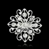 Women Fashion Vintage Rhinestone Brooches Crystal Large Snowflake Winter snow Theme Christmas Brooches Pins