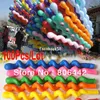 Büyük indirim!! 100 Adet / grup Vidalı Spiral Şekil Lateks Balon, Parti Tatil Dekorasyon Balonlar, Renkli Ücretsiz Kargo 8490