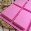 8 * 5.5 * 2,5cm Square Silicone Baking Mold Cake Pan Moulds Handgjord Biscuit Soap Mold KD18