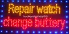 Aangepaste LED-lichtborden LED-reparatiehorloge verandering Buttery Signs Neon Signs Billboard