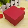 Fashion Watch boxes black red paper square watches case with pillow jewelry display storage box 2301158768516