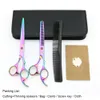 Ciseaux de cheveux 7 pouces Ciseaux de coupe 65 pouces Shears Cisqueurs Lyrebird Rainbow Dog Toomage Ciseaux New5893748