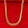 Mens Heavy 18k Yellow Gold Filled Cuban Link Chain Necklace 20in - Solid229k