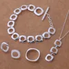 Free Shipping with tracking number New Fashion women's charming jewelry 925 silver 12 mix jewelry set 1454