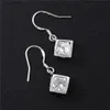 Brand new sterling silver plate Whitehead earrings DFMSE583,women's 925 silver Dangle Chandelier wedding gemstone earrings factory direct