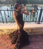 2016 Sexy Aso Ebi Robe De Festa African Mermaid Evening Dresses Prom Dresses with Flowers Formal Party Gowns Backless Hot Sale