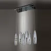 High Power LED Dining Room Pendant Lamps Modern Luxury Glass Vase Bottles Crystal Flowers Inside Bar Counter Restaurant Hanging Lights