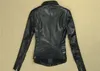 Läderjackor för kvinnor Kvinnor Kläder Kvinnor Mode Slim Biker Motorcykel PU Mjukt Läder Zipper Jacka Coat Leather Jacket Kvinnor