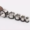 Stainless Steel Single Flare Flesh Tunnel F20 Mix314mm 200pcslot Piercing ear Tunnel2208046