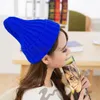 Koreanische Trendy Einfache Frauen Beanie Cap Casual Schädel Caps Gestrickte Hut Mode Nette Bunte Weiche Hüte 20 teile/los