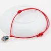 Justerbart armband. 100 st Hamsa Handsträng Evil Eye Lucky Red Color Wax Cord Justerbar