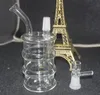En gros moins cher tambour à huile verre Bong plate-forme pétrolière recycler la conduite d'eau en verre avec 14.4MM joint noir clair narguilés