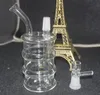 wholesale cheapest Oil Drum Glass Bong Oil Rig Recycle Glass Water Pipe With 14.4MM joint black clear Hookahs