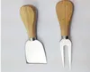 4 stks / set Kaas Nuttige Gereedschap Set Oak Handvat Mes Vork Shovel Kit Graters voor het snijden van bakken Chesse Board Sets YA1120