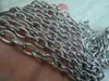 wholesale 5meter Silver Polished Stainless Steel 8mm wide Smooth Steel Oval Link chain jewlery findings marking DIY FOR WOMEN MEN .