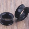 Mix 425mm Silicone Double Flare Silicone Flesh Tunnel Ear Plug 96 st Black Color Body Jewelry2137280