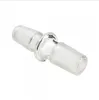 Hot 18/18 mm 14 / 14mm Manlig Strainght Joint Glass Vattenrör Adapter Clear Glass Dome Adapter Glasomvandlare 18.8mm 14.5mm