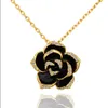 Beautiful design 18K gold CZ Crystal Flower Pendant Necklace Fashion Jewelry Party Gift Free shipping