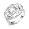 Gratis Verzending Nieuwe 925 Sterling Zilveren mode-sieraden Romantisch paar ringen zirkoon ring hot verkoop meisje gift 1498
