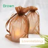 16 colors Pick100pcs 1015cm Sheer Organza Bag Wedding Favor Supplies GiftCandy Bag2974332