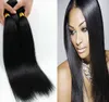 Elibess волосы Jet черный человеческих волос утка 8а прямая волна 100 г / шт. 3 пучки / лот человеческих волос ткать