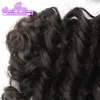 Wefts Greatremy Peruvian Virgin Human Hair Extension Deep Wave Top spetsstängning med hårbuntar 1pc3pcs spetsstängning 4x4 naturlig färg