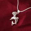 Free shipping fashion high quality 925 silver Crown Dolphins with diamond jewelry 925 silver necklace Valentine's Day holiday gifts hot 1629