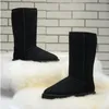 Botas de neve femininas clássicas de couro de inverno de designer, sapatos femininos de calor ao ar livre, cores múltiplas, tamanho americano 5---13 atacado