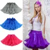 2017 europeiska och amerikanska kvinnor mini kjol damer solid chiffong sexig tulle boll klänning kjolar vuxen tutu pettiskirt för kvinnan