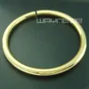 Bracciale bangle da uomo da donna in oro giallo 18 carati GF solido liscio D60mm 40g G101