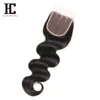 학년 7A 버진 브라질 바디 웨이브 HC 머리카락 4PCS 브라질 바디 웨이브 인간의 머리카락 묶여 레이스 폐쇄